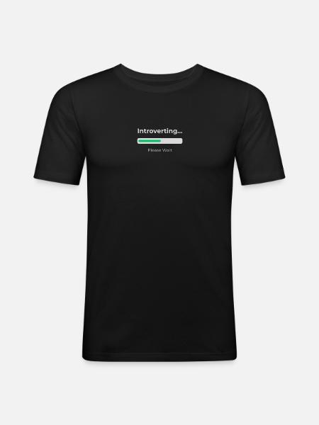 Introvert Loading - Men's Slim Fit T-Shirt - black