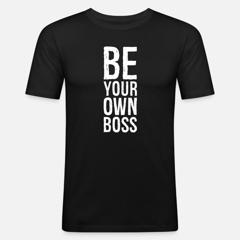 Sei dein Eigener - Männer Slim Fit T-Shirt - Schwarz