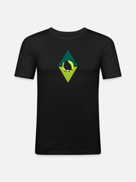 Perruche Oiseaux Oiseaux - T-shirt près du corps Homme - noir