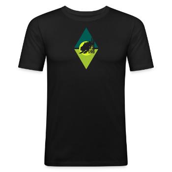 Carnival Funfair Marquee - Men's Slim Fit T-Shirt - black - Front - Nik (191cm)