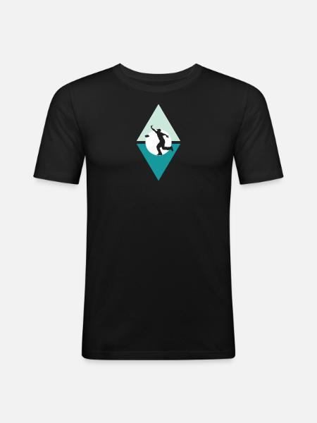 Cornhole Spiel - Männer Slim Fit T-Shirt - Schwarz