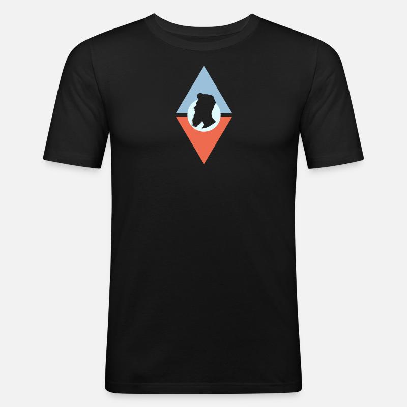 Beard Mustache - Men's Slim Fit T-Shirt - black