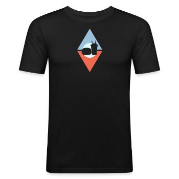 Imbisswagen lecker - Männer Slim Fit T-Shirt - Schwarz - Vorne - Nik (191cm)