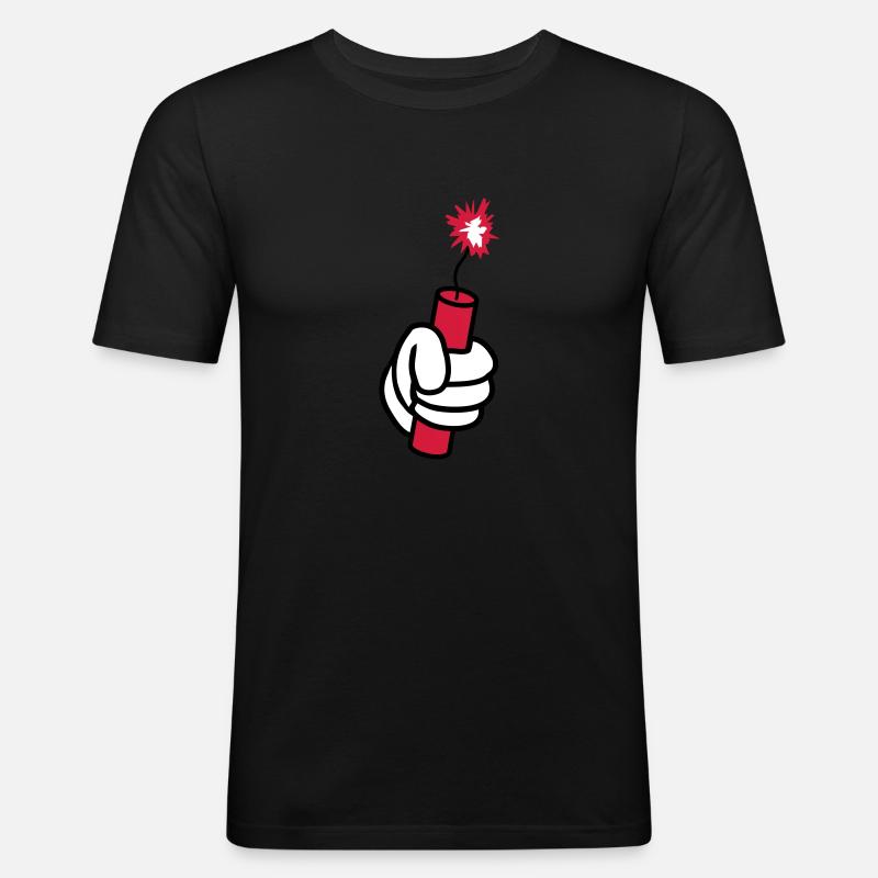main tnt dynamite exploser ex - T-shirt près du corps Homme - noir