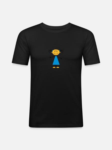 girl - Männer Slim Fit T-Shirt - Schwarz