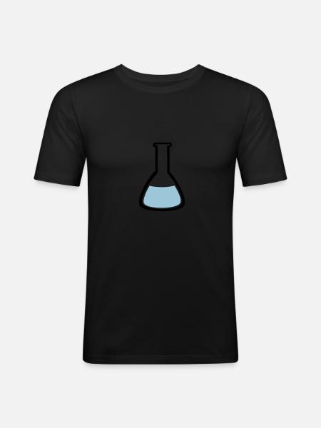 Éprouvette - T-shirt près du corps Homme - noir