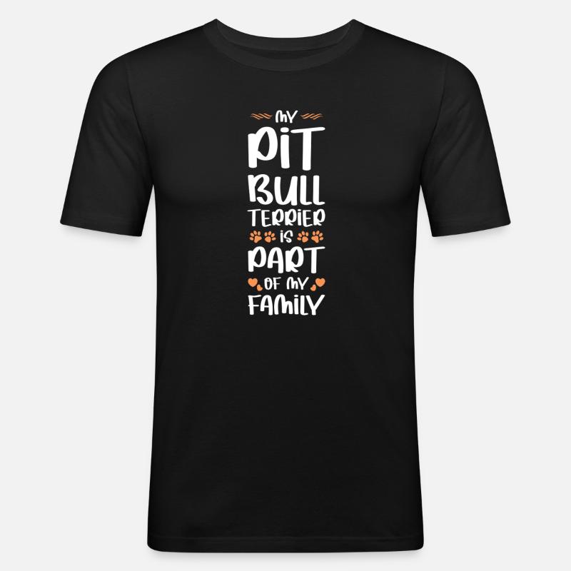 PIT_BULL_TERRIER - Männer Slim Fit T-Shirt - Schwarz