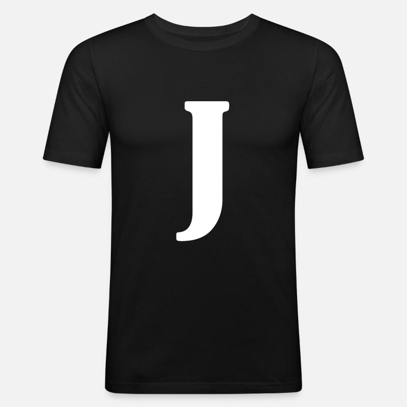 J - Männer Slim Fit T-Shirt - Schwarz
