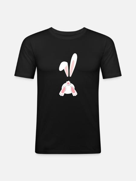 cute rope rabbit bdsm - Men's Slim Fit T-Shirt - black