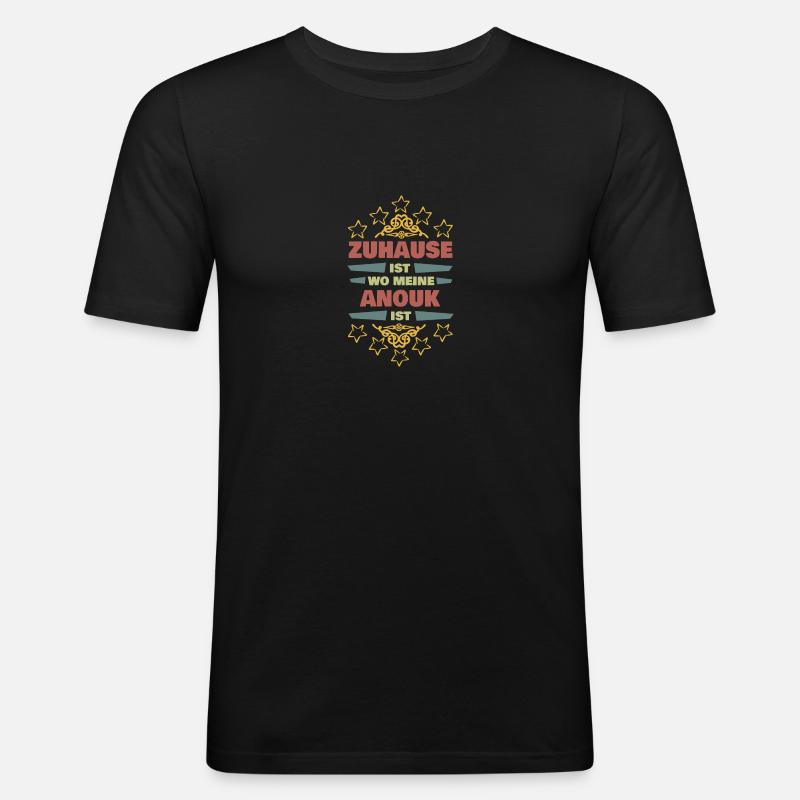 Lebenspartnerin Anouk - Männer Slim Fit T-Shirt - Schwarz