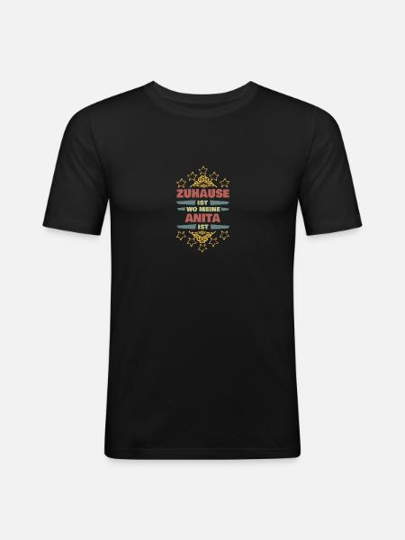 Anita as a life partner - Men's Slim Fit T-Shirt - black