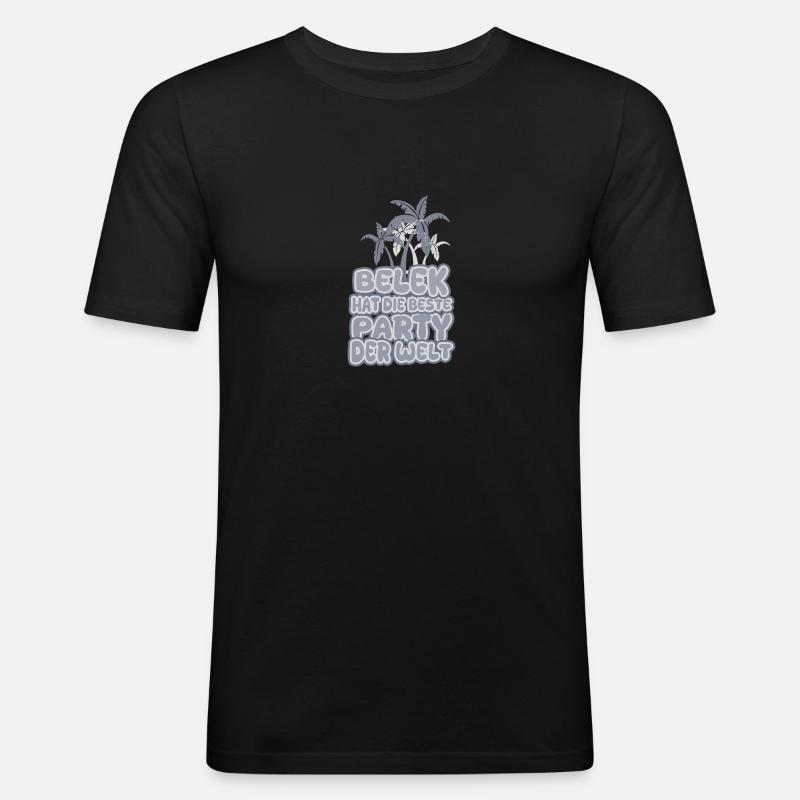 Urlaub Belek - Männer Slim Fit T-Shirt - Schwarz