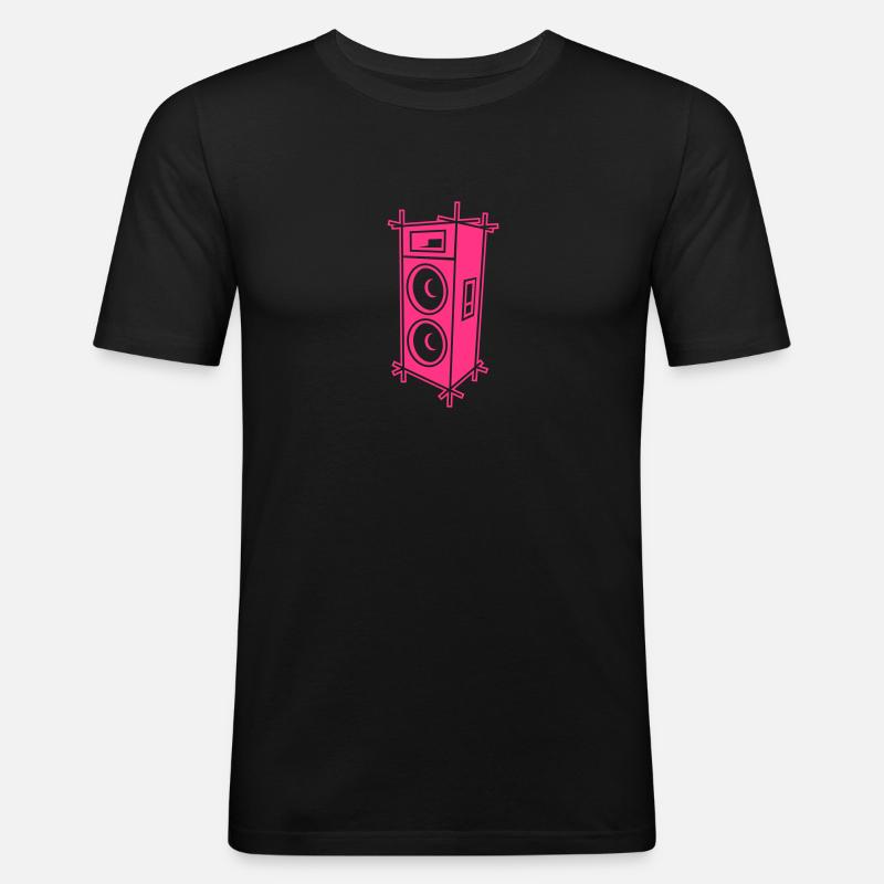 enceinte_inv - Männer Slim Fit T-Shirt - Schwarz