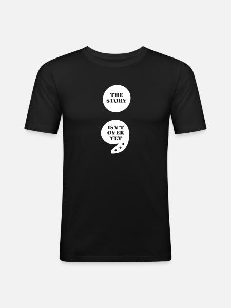 Anxiety Depression Mental Health - Men's Slim Fit T-Shirt - black