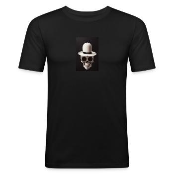 Skull Skull Tattoo Steampunk Mexico - Men's Slim Fit T-Shirt - black - Front - Nik (191cm)