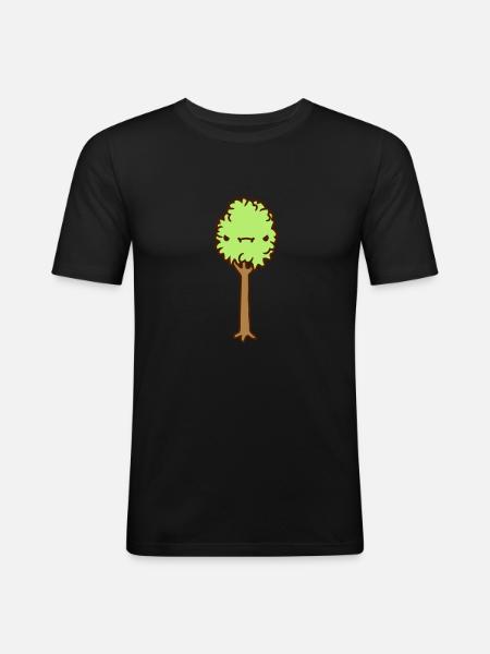 Evil Little Tree - Men's Slim Fit T-Shirt - black