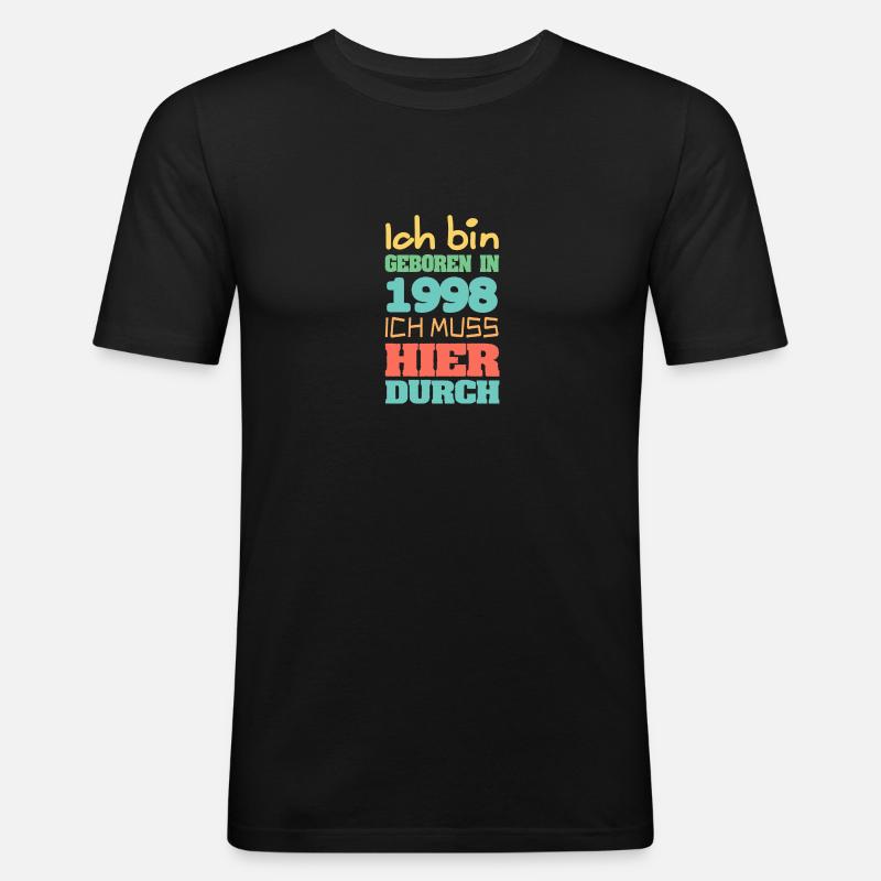 in 1998 - Männer Slim Fit T-Shirt - Schwarz