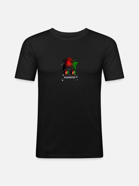 Afghanistan - T-shirt près du corps Homme - noir