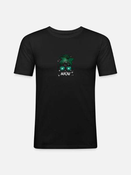 Macau - Men's Slim Fit T-Shirt - black