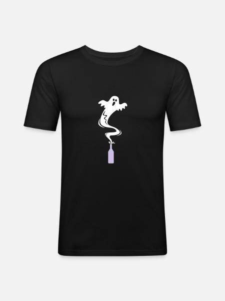 de bouteille - T-shirt près du corps Homme - noir
