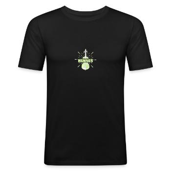 String instrument Hennes - Men's Slim Fit T-Shirt - black - Front - Nik (191cm)