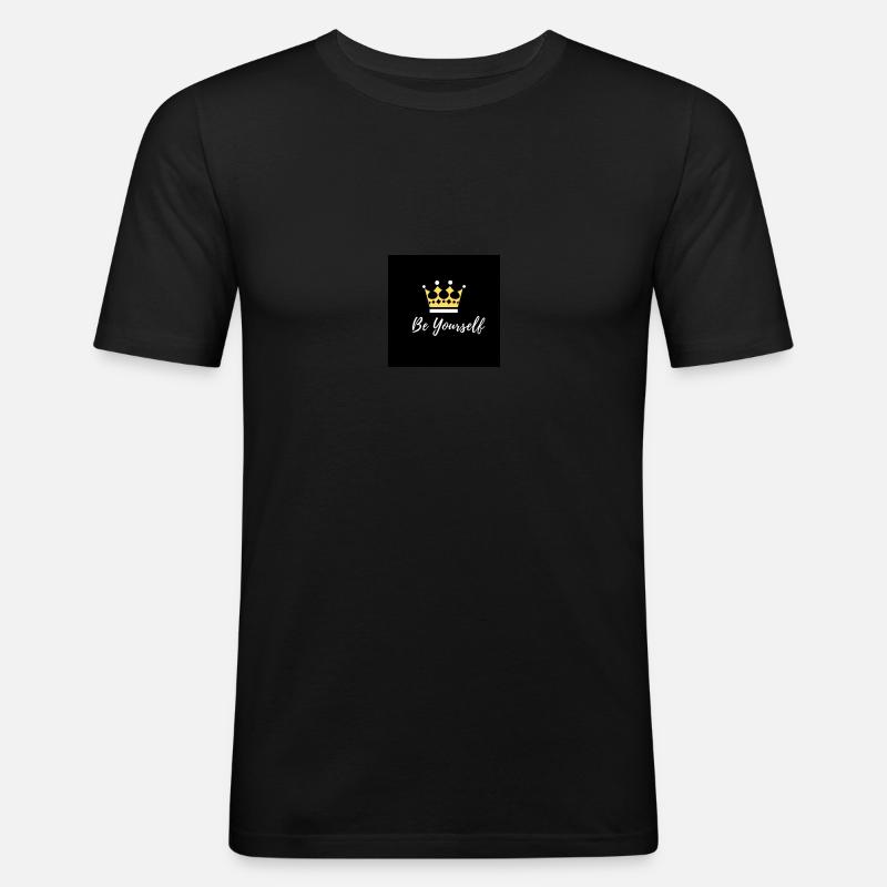 Sei du selbst - Männer Slim Fit T-Shirt - Schwarz