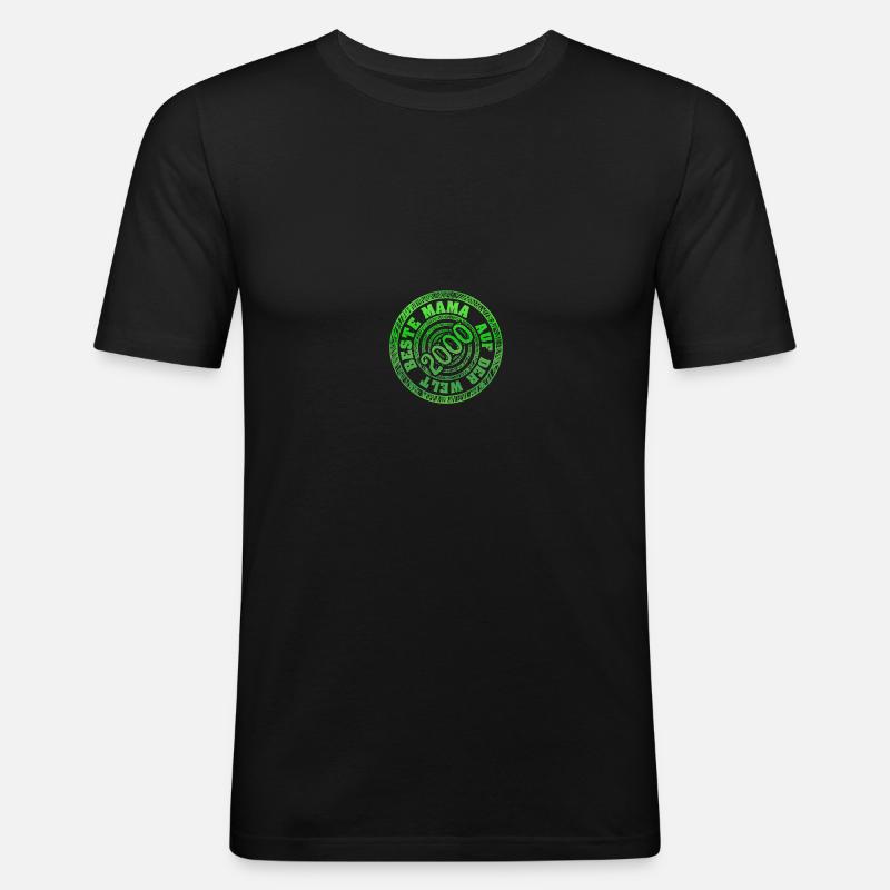 mutti 2000 - Männer Slim Fit T-Shirt - Schwarz