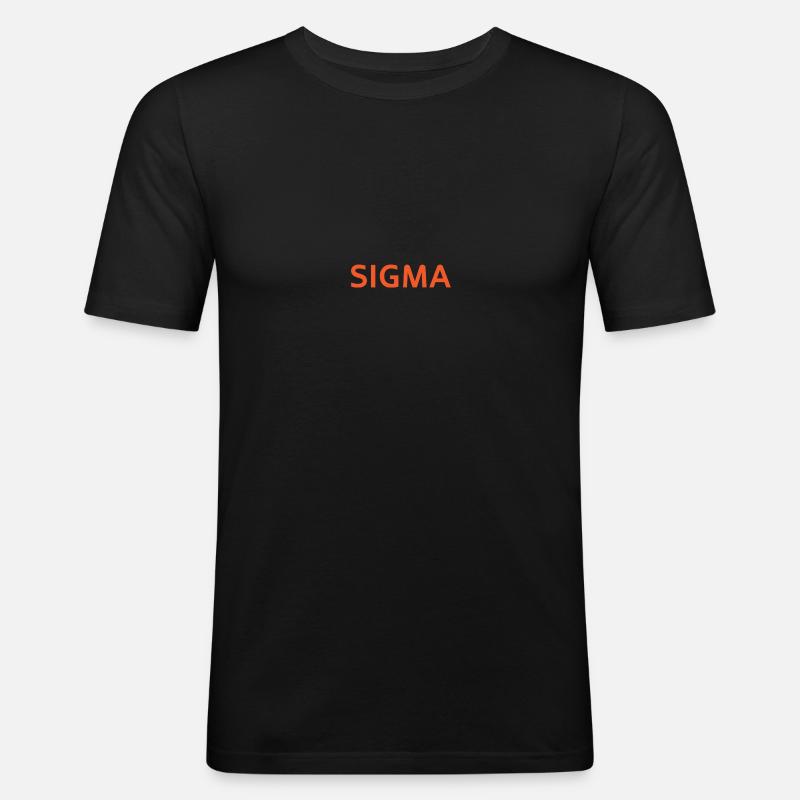 sigma wort - Männer Slim Fit T-Shirt - Schwarz