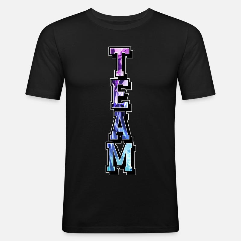 Team - Männer Slim Fit T-Shirt - Schwarz