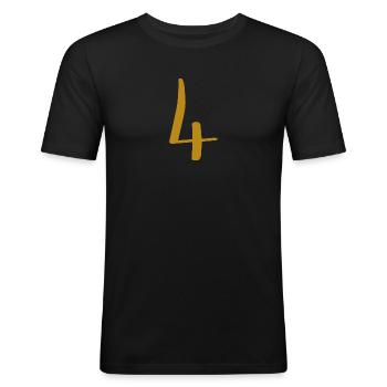4 - T-shirt près du corps Homme - noir - Devant - Nik (191cm)