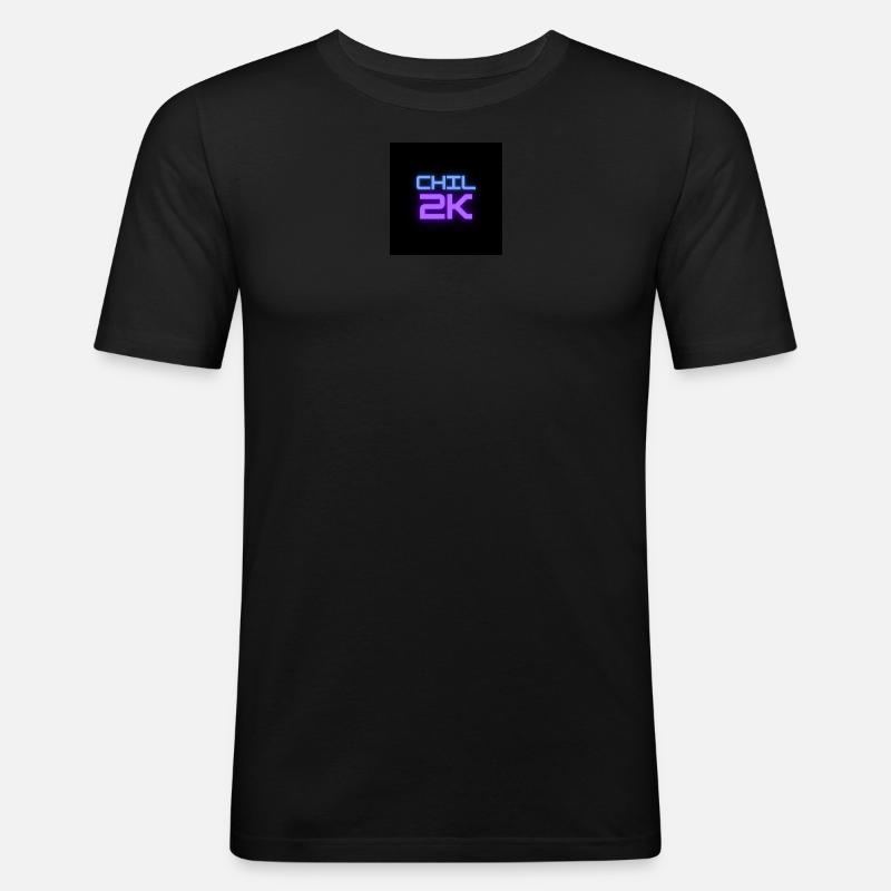 Chil - Männer Slim Fit T-Shirt - Schwarz