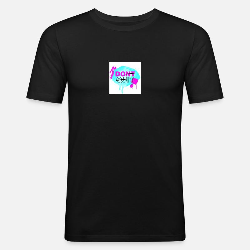 Dont Quit/Do It Design - Männer Slim Fit T-Shirt - Schwarz