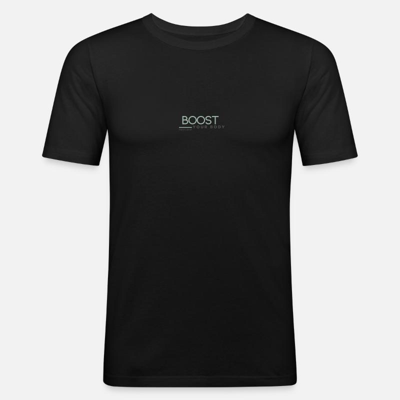 Boost - Männer Slim Fit T-Shirt - Schwarz