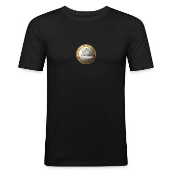 Süßes Frankreich - Männer Slim Fit T-Shirt - Schwarz - Vorne - Nik (191cm)