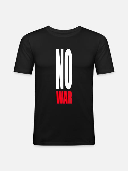 No War! - No War - Peace - Men's Slim Fit T-Shirt - black