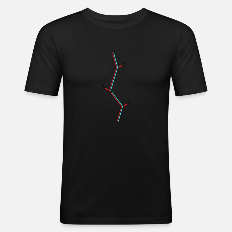 Doppelseil - Männer Slim Fit T-Shirt - Schwarz