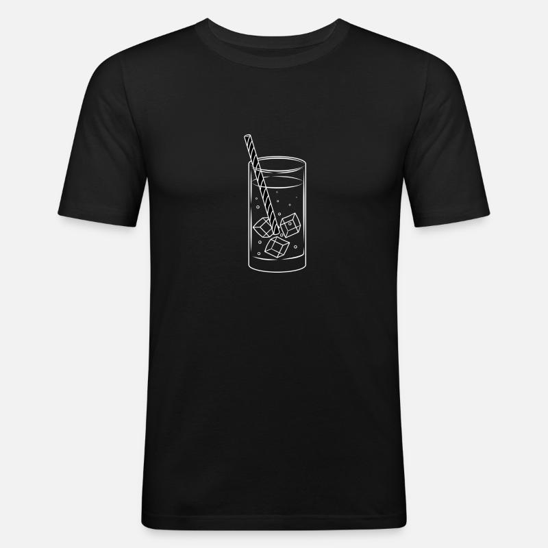 Limonadenglas - Männer Slim Fit T-Shirt - Schwarz