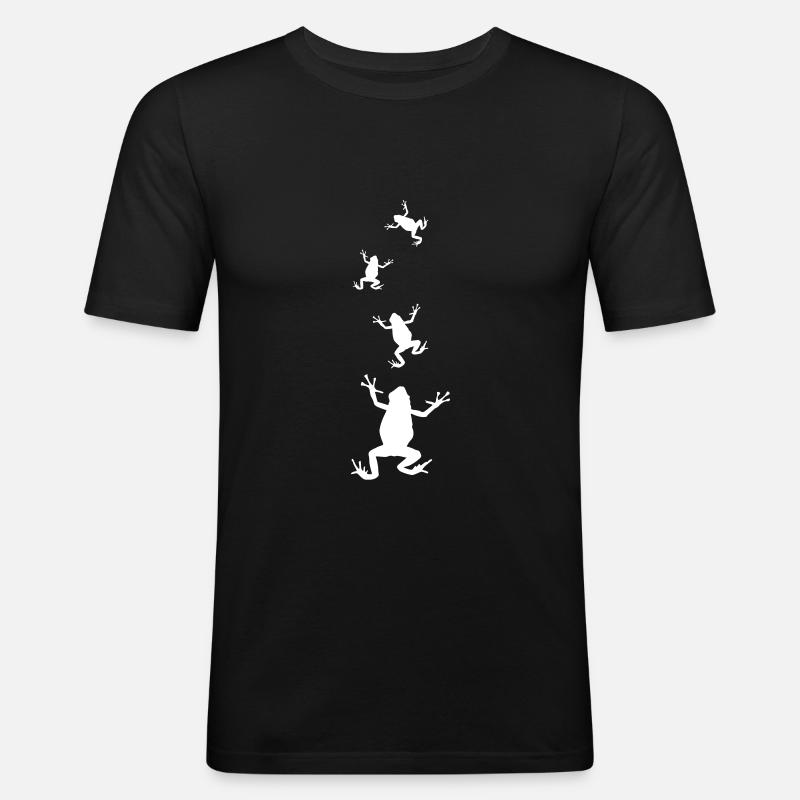 frog silhouette frogs toad - Men's Slim Fit T-Shirt - black