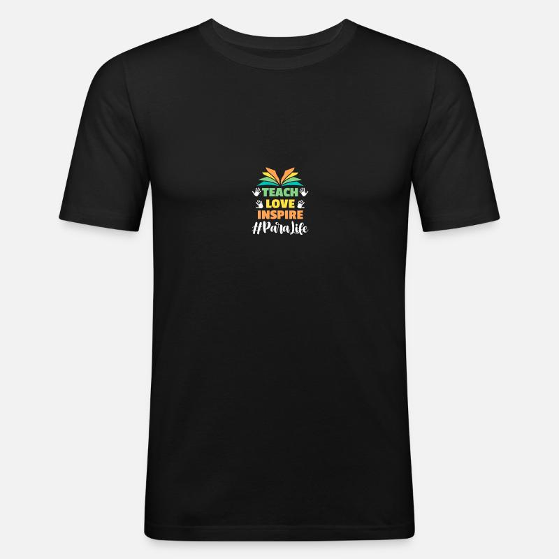 Lehrerassistent Paraprofessional Paraeducator - Männer Slim Fit T-Shirt - Schwarz