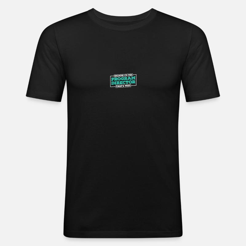 Programmdirektor - Männer Slim Fit T-Shirt - Schwarz