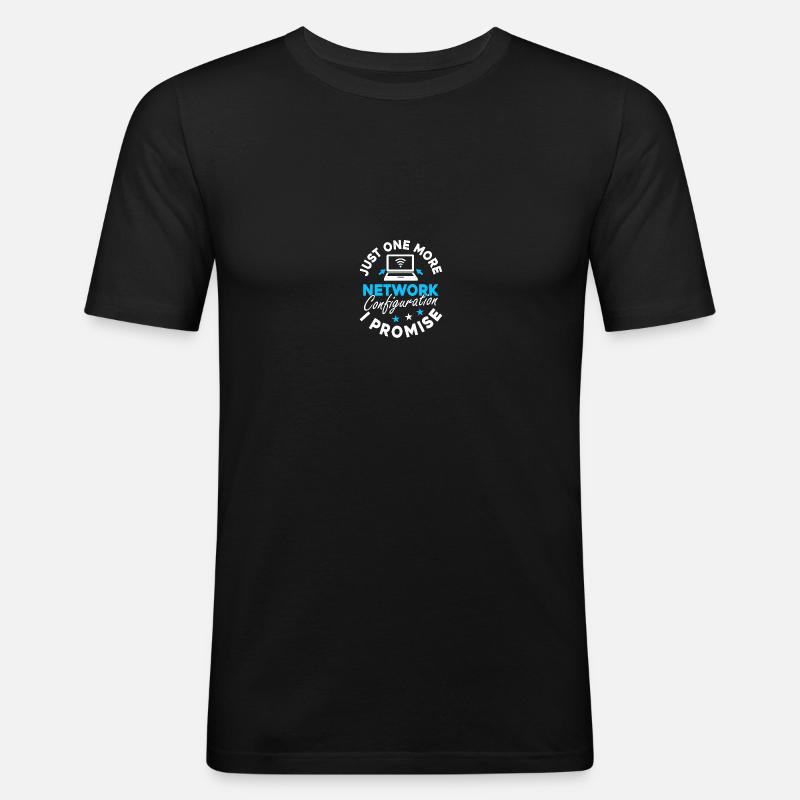 Computer-Netzwerktechnik Netzwerkingenieur - Männer Slim Fit T-Shirt - Schwarz