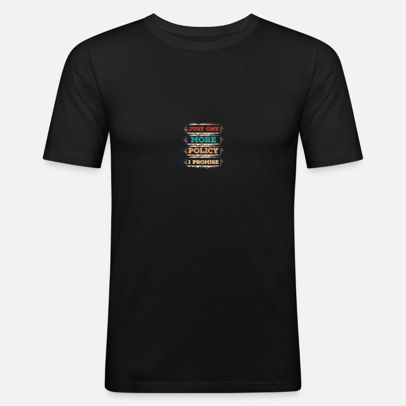 Versicherungsagent - Männer Slim Fit T-Shirt - Schwarz