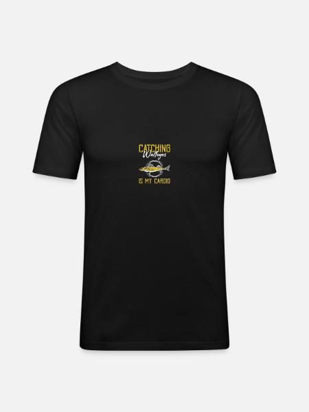 Walleye Hunter Walleye Fishing - Men's Slim Fit T-Shirt - black