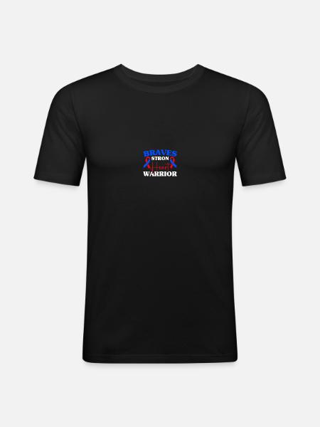 Congenital heart defect CHD consciousness - Men's Slim Fit T-Shirt - black