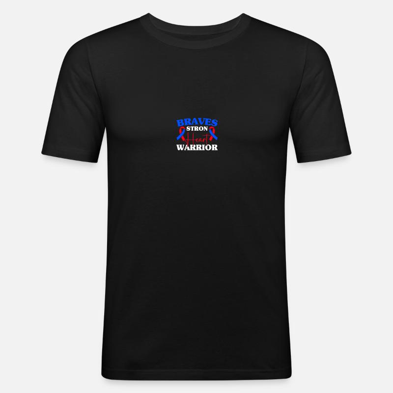 Angeborener Herzfehler CHD-Bewusstsein - Männer Slim Fit T-Shirt - Schwarz