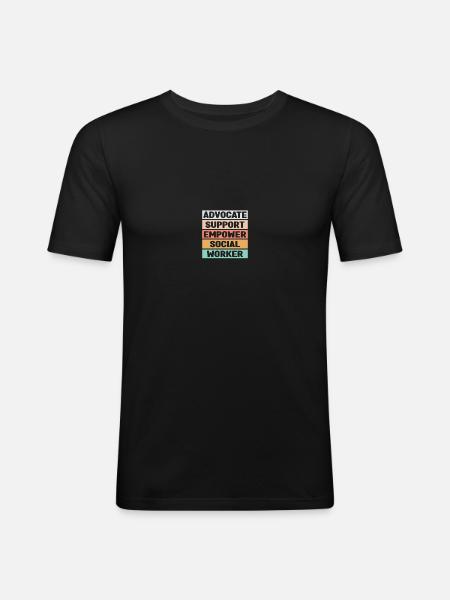 School Social Worker - Men's Slim Fit T-Shirt - black