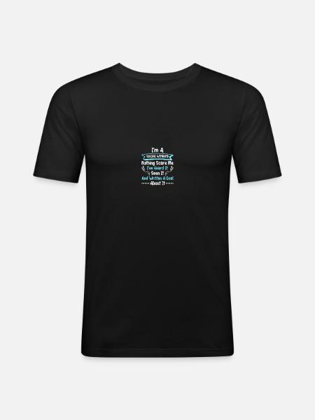 School Social Worker - Men's Slim Fit T-Shirt - black
