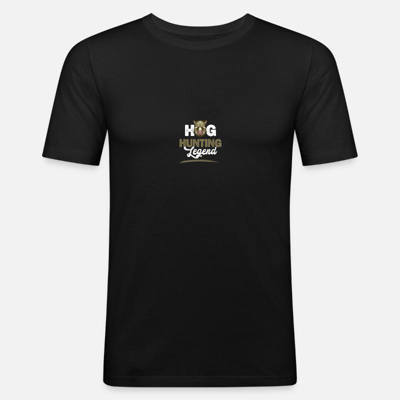 Chasse au cochon Hog Hunter - T-shirt près du corps Homme - noir
