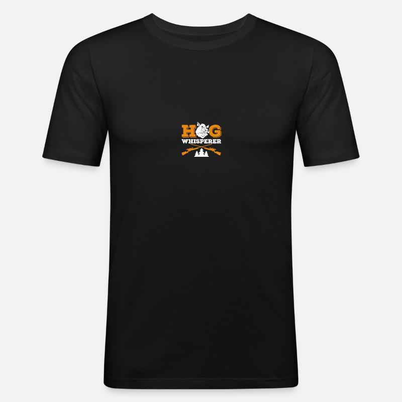Hog Hunter Schweinejagd - Männer Slim Fit T-Shirt - Schwarz