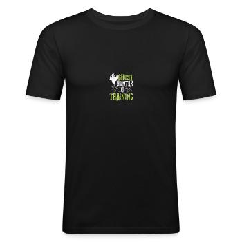 Paranormal Investigator Ghostbusters - T-shirt près du corps Homme - noir - Devant - Nik (191cm)